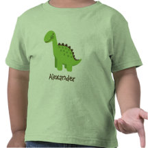 Dinosaure vert mignon de Personalizable T-shirt
