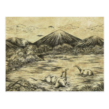 Dinosaures Carte Postale