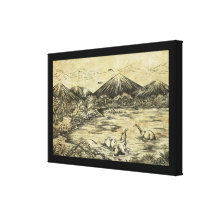 Dinosaures Toile Tendue