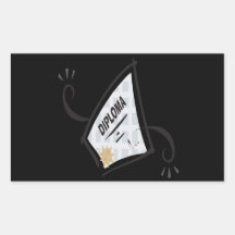 Diplôme 5 sticker en rectangle