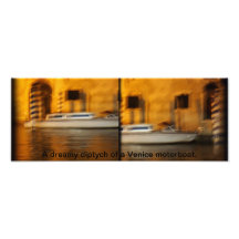 Diptyque de canot automobile de Venise Photographie D’art