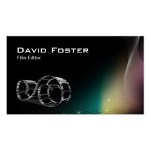 Directeur visuel de coupeur de rédacteur de film cartes de visite personnelles