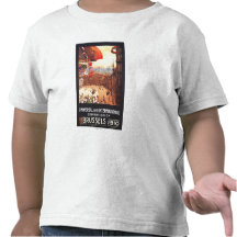 Dirigeable de Lebaudy avec des drapeaux du monde à T-shirt