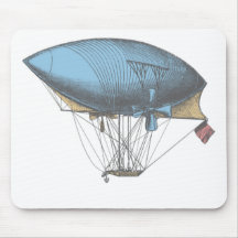 Dirigeable vintage coloré tapis de souris
