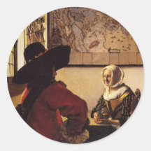Dirigeant et fille riante adhésif