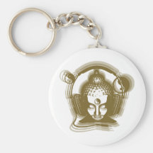 Disc-jockey de Bouddha Porte-clé