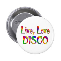 Disco vivante d'amour badge avec épingle