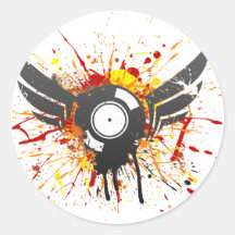 Disque de graffiti de vol - vinyle audio du DJ de  Adhésif