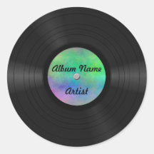 Disque vinyle fait sur commande adhésifs ronds
