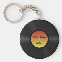 Disque vinyle fait sur commande porte-clefs