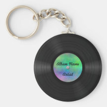 Disque vinyle fait sur commande porte-clefs