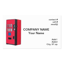 distributeur automatique rouge carte de visite