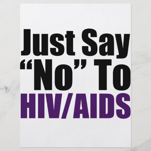 Dites juste non à HIV-AIDS Prospectus En Couleur
