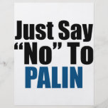 Dites juste non à Palin Prospectus Avec Motif