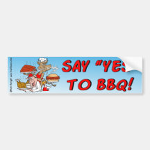 DITES OUI AU BBQ ! Adhésif pour pare-chocs Autocollants Pour Voiture