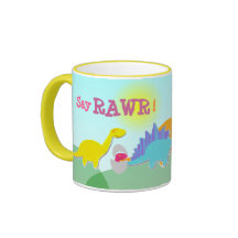 Dites Rawr ! Tasse nommée de dinosaures