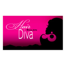 Diva de cheveux - coiffeur d'esthéticien de salon  modèles de cartes de visite