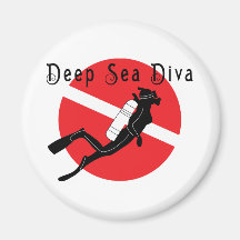 Diva de mer profonde aimants pour réfrigérateur