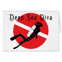 Diva de mer profonde carte de vœux