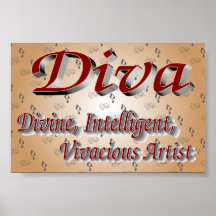 Diva de théâtre musical affiches