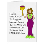 Diva de vin carte de Saint-Valentin "juste du vin"