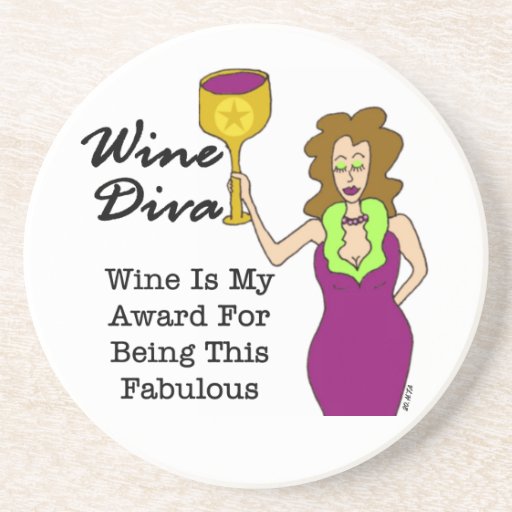 Diva de vin "fabuleuse " dessous de verre