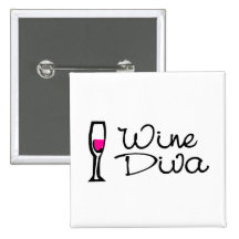 Diva de vin pin's avec agrafe