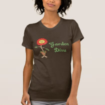 Diva drôle de jardin t-shirts