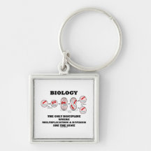 Division de multiplication de discipline de biolog porte-clé