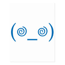 Dizzy dans bleu-foncé cartes postales
