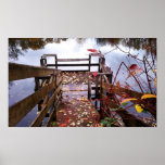 Dock submergé, automne affiches