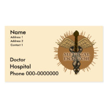Docteur Caduceus Modèle De Carte De Visite