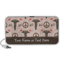 Docteur Doodle Speakers Persona de caducée d'amour haut-parleurs