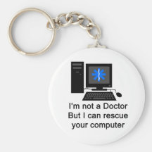 Docteur d'ordinateur porte-clés