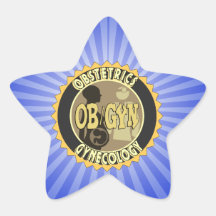 DOCTEUR FÉMININ LOGO D'INSIGNE D'OB/GYN ADHÉSIFS