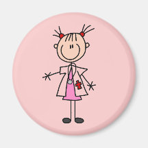 Docteur féminin Stick Figure Aimants Pour Réfrigérateur