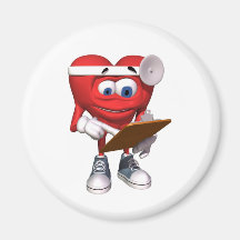 Docteur médical Cute de coeur Aimant Pour Réfrigérateur