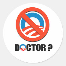 DOCTEUR OBAMA AUTOCOLLANTS RONDS