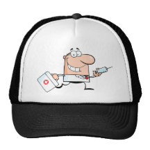 Docteur Running With A Syringe et sac Casquettes De Camionneur
