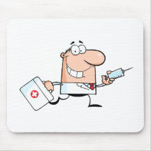 Docteur Running With A Syringe et sac Tapis De Souris