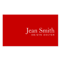 Docteur simple simple carte de visite du rouge OB/