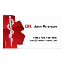 Docteur, thérapeute, ambulance, carte de médecin cartes de visite professionnelles