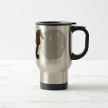 Dollar d'hippocampe et de sable tasse à café