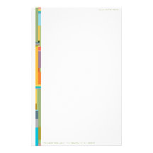Domaine de la couleur contemporain Personalizable  Papier À Lettre Personnalisé