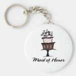 Domestique de gâteau d'honneur porte-clef