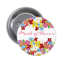 DOMESTIQUE de jardin de fleurs de ressort de bouto Badge Avec Épingle