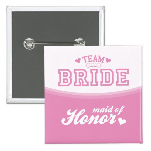 Domestique de jeune mariée d'équipe de bouton d'ho badge avec épingle