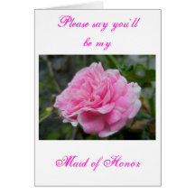 Domestique de rose de rose de carte de demande de 