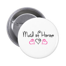 Domestique des coeurs roses et noirs d'honneur pin's avec agrafe