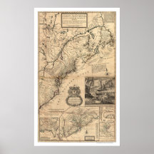 Dominions du Roi Map 1732 Poster